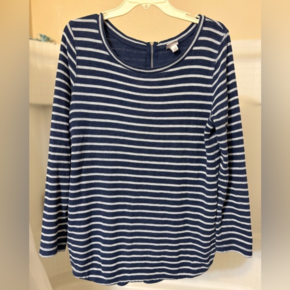 Merona Blue and White Striped sweater - Picture 1 of 3